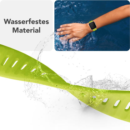 NALIA Motion Silikon Armband kompatibel mit Apple Watch Armband iWatch Series SE/10/9/8/7/6/5/4/3/2/1, 38/40/41/42mm, Ersatzarmband Soft Sportarmband mit Steck-Pin Verschluss