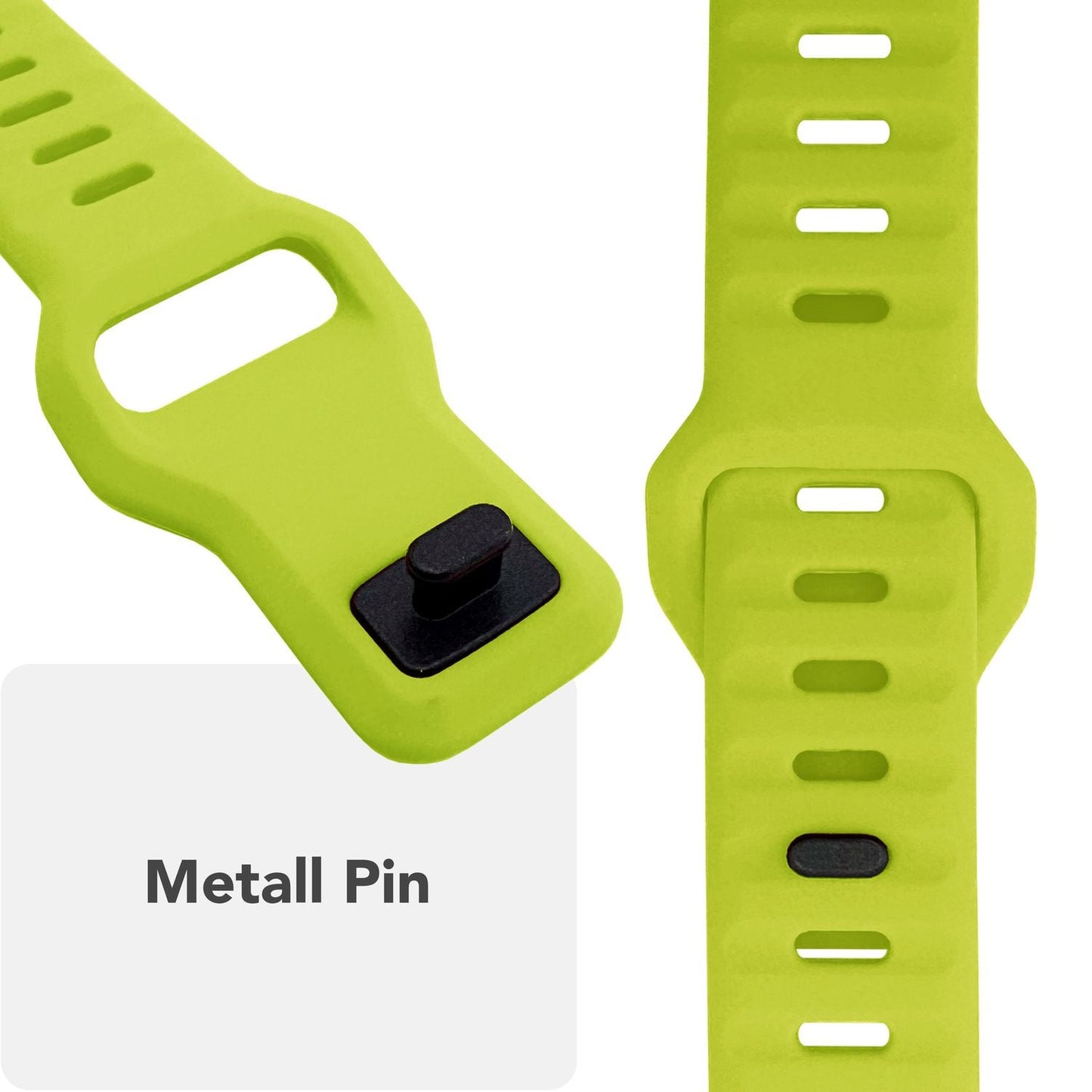 NALIA Motion Silikon Armband kompatibel mit Apple Watch Armband iWatch Series SE/10/9/8/7/6/5/4/3/2/1, 38/40/41/42mm, Ersatzarmband Soft Sportarmband mit Steck-Pin Verschluss