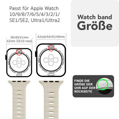 NALIA Motion Silikon Armband kompatibel mit Apple Watch Armband iWatch Series SE/10/9/8/7/6/5/4/3/2/1, 38/40/41/42mm, Ersatzarmband Soft Sportarmband mit Steck-Pin Verschluss