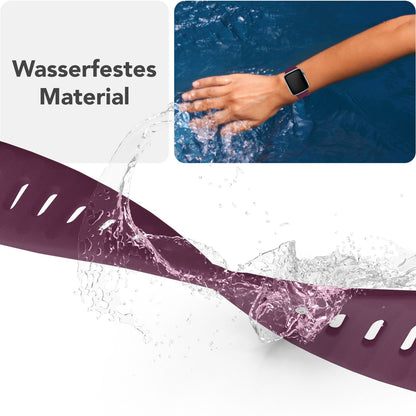 NALIA Motion Silikon Armband kompatibel mit Apple Watch Armband iWatch Series SE/10/9/8/7/6/5/4/3/2/1, 38/40/41/42mm, Ersatzarmband Soft Sportarmband mit Steck-Pin Verschluss