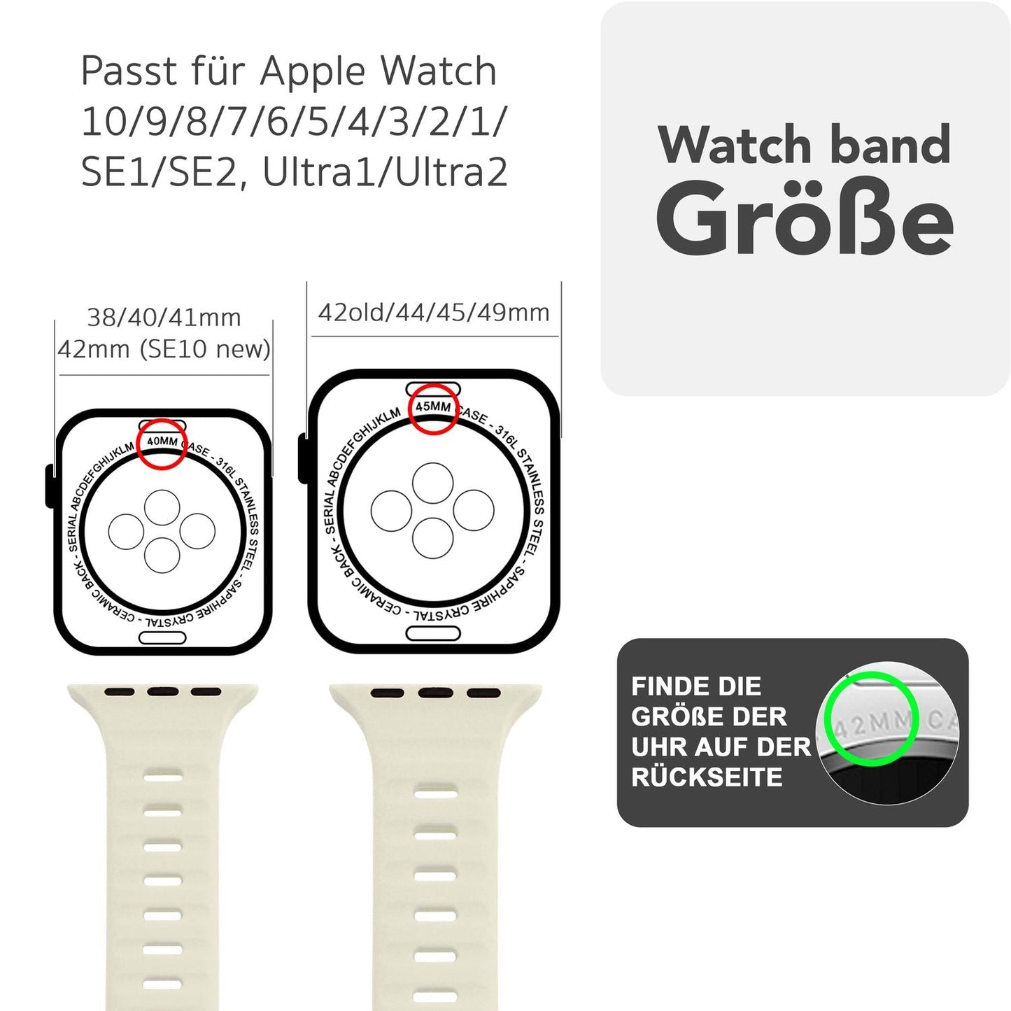NALIA Motion Silikon Armband kompatibel mit Apple Watch Armband iWatch Series SE/10/9/8/7/6/5/4/3/2/1, 38/40/41/42mm, Ersatzarmband Soft Sportarmband mit Steck-Pin Verschluss