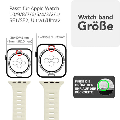 NALIA Motion Silikon Armband kompatibel mit Apple Watch Armband iWatch Series SE/10/9/8/7/6/5/4/3/2/1, 38/40/41/42mm, Ersatzarmband Soft Sportarmband mit Steck-Pin Verschluss