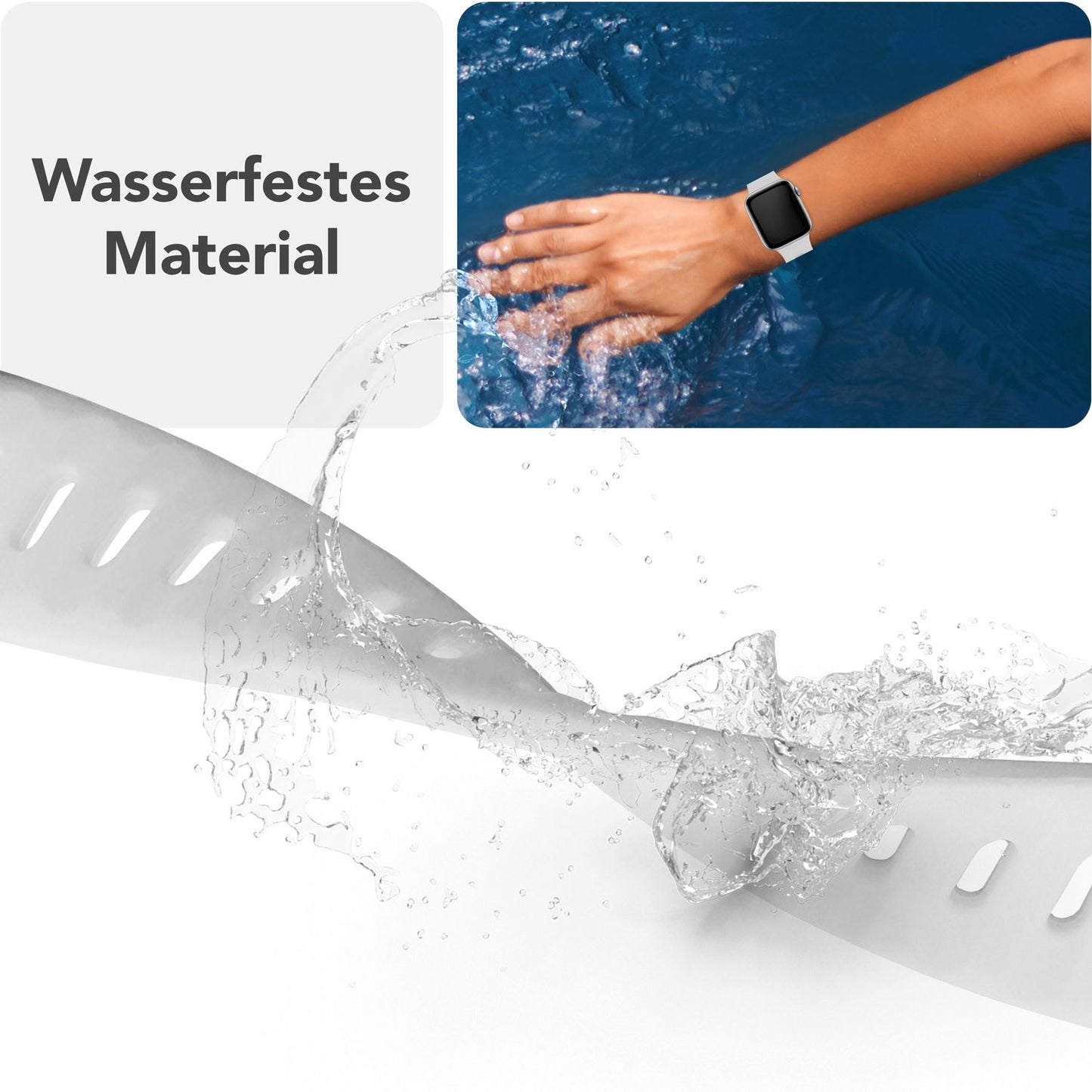 NALIA Motion Silikon Armband kompatibel mit Apple Watch Armband iWatch Series SE/10/9/8/7/6/5/4/3/2/1, 38/40/41/42mm, Ersatzarmband Soft Sportarmband mit Steck-Pin Verschluss