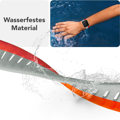 NALIA Motion Silikon Armband kompatibel mit Apple Watch Armband iWatch Series SE/10/9/8/7/6/5/4/3/2/1, 38/40/41/42mm, Ersatzarmband Soft Sportarmband mit Steck-Pin Verschluss