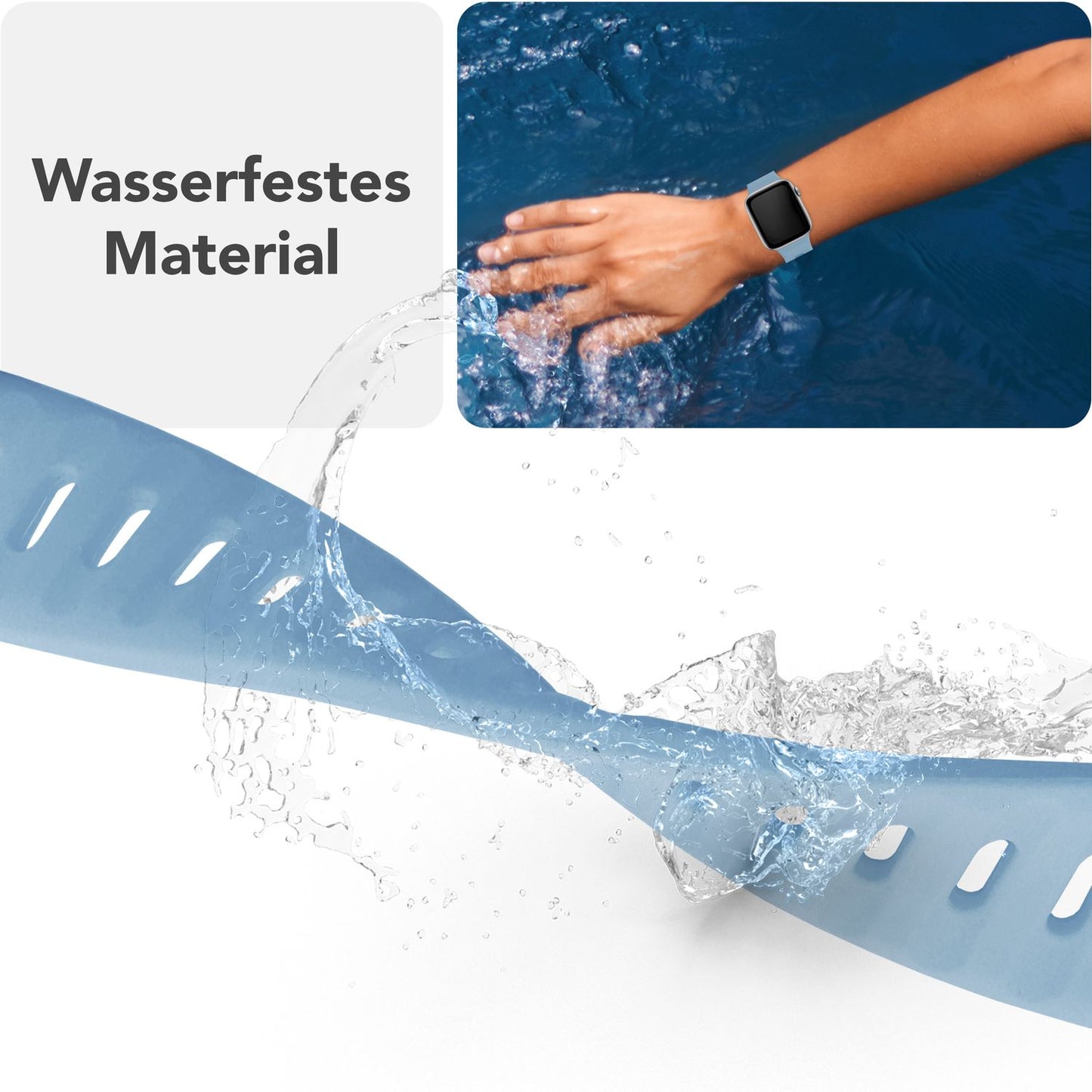NALIA Motion Silikon Armband kompatibel mit Apple Watch Armband iWatch Series SE/10/9/8/7/6/5/4/3/2/1, 38/40/41/42mm, Ersatzarmband Soft Sportarmband mit Steck-Pin Verschluss