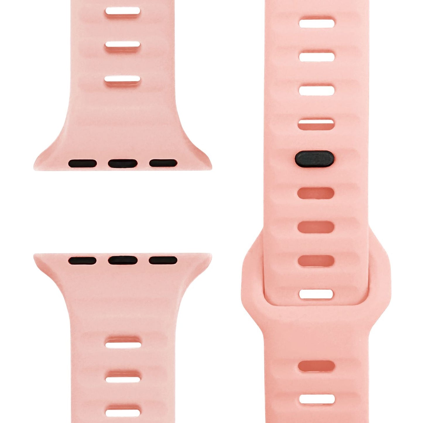 NALIA Motion Silikon Armband kompatibel mit Apple Watch Armband iWatch Series SE/10/9/8/7/6/5/4/3/2/1, 38/40/41/42mm, Ersatzarmband Soft Sportarmband mit Steck-Pin Verschluss