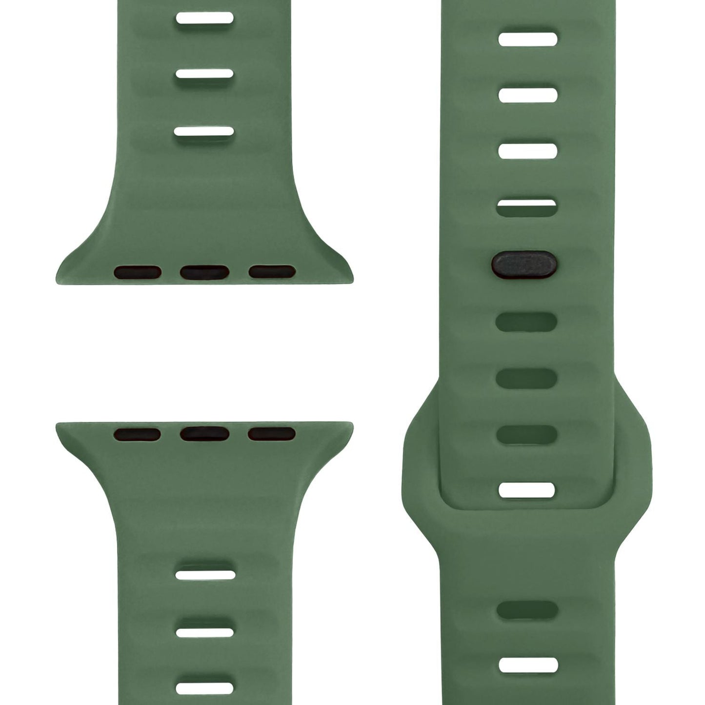 NALIA Motion Silikon Armband kompatibel mit Apple Watch Armband iWatch Series SE/10/9/8/7/6/5/4/3/2/1, 38/40/41/42mm, Ersatzarmband Soft Sportarmband mit Steck-Pin Verschluss