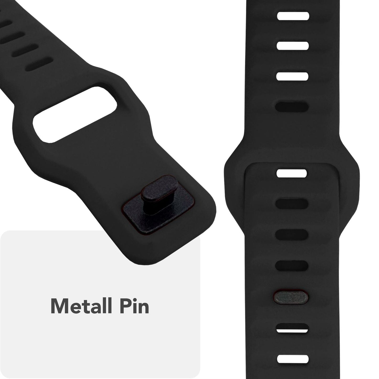 NALIA Motion Silikon Armband kompatibel mit Apple Watch Armband iWatch Series SE/10/9/8/7/6/5/4/3/2/1, 38/40/41/42mm, Ersatzarmband Soft Sportarmband mit Steck-Pin Verschluss