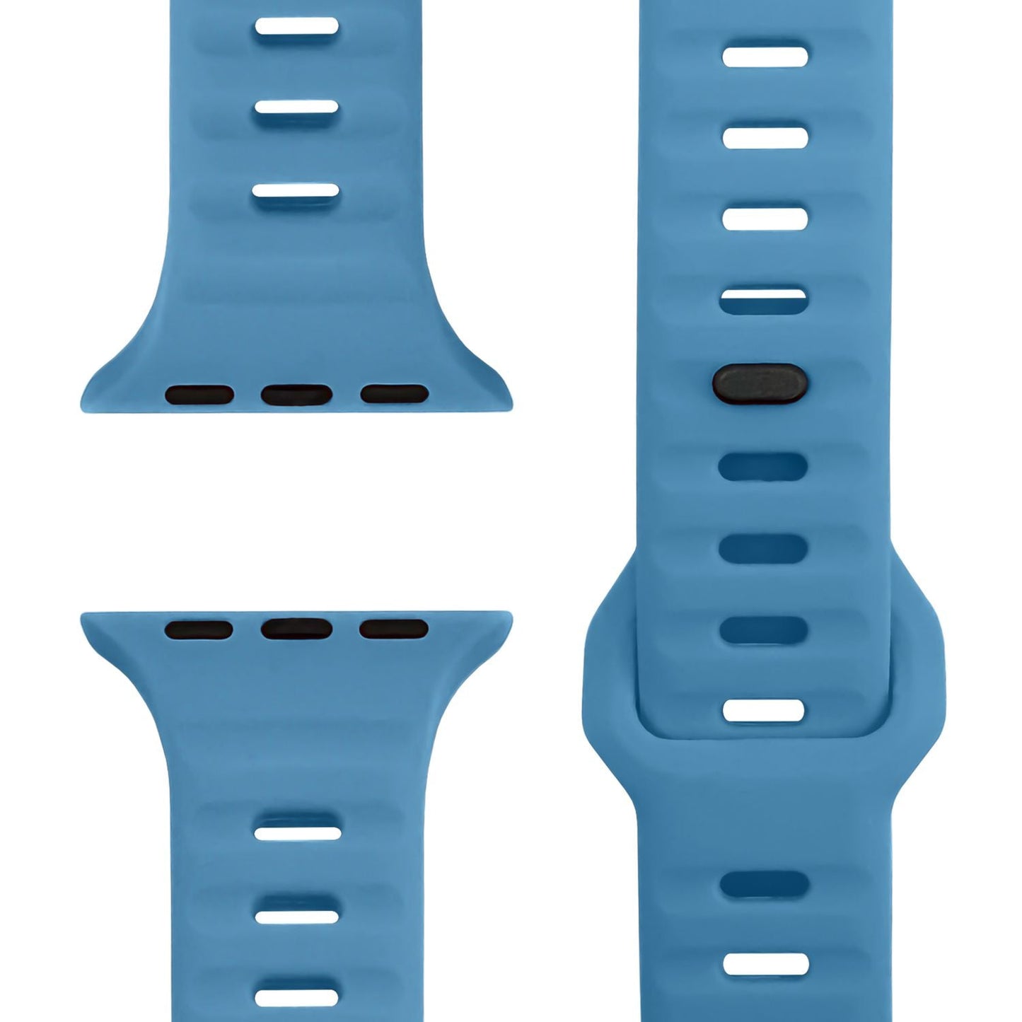 NALIA Motion Silikon Armband kompatibel mit Apple Watch Armband iWatch Series Ultra/SE 10 9 8 7 6 5 4 3 2 1, 42/44/45/46/49mm, Ersatzarmband Sportarmband Steck-Pin Verschluss