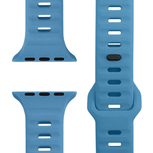 NALIA Motion Silikon Armband kompatibel mit Apple Watch Armband iWatch Series Ultra/SE 10 9 8 7 6 5 4 3 2 1, 42/44/45/46/49mm, Ersatzarmband Sportarmband Steck-Pin Verschluss