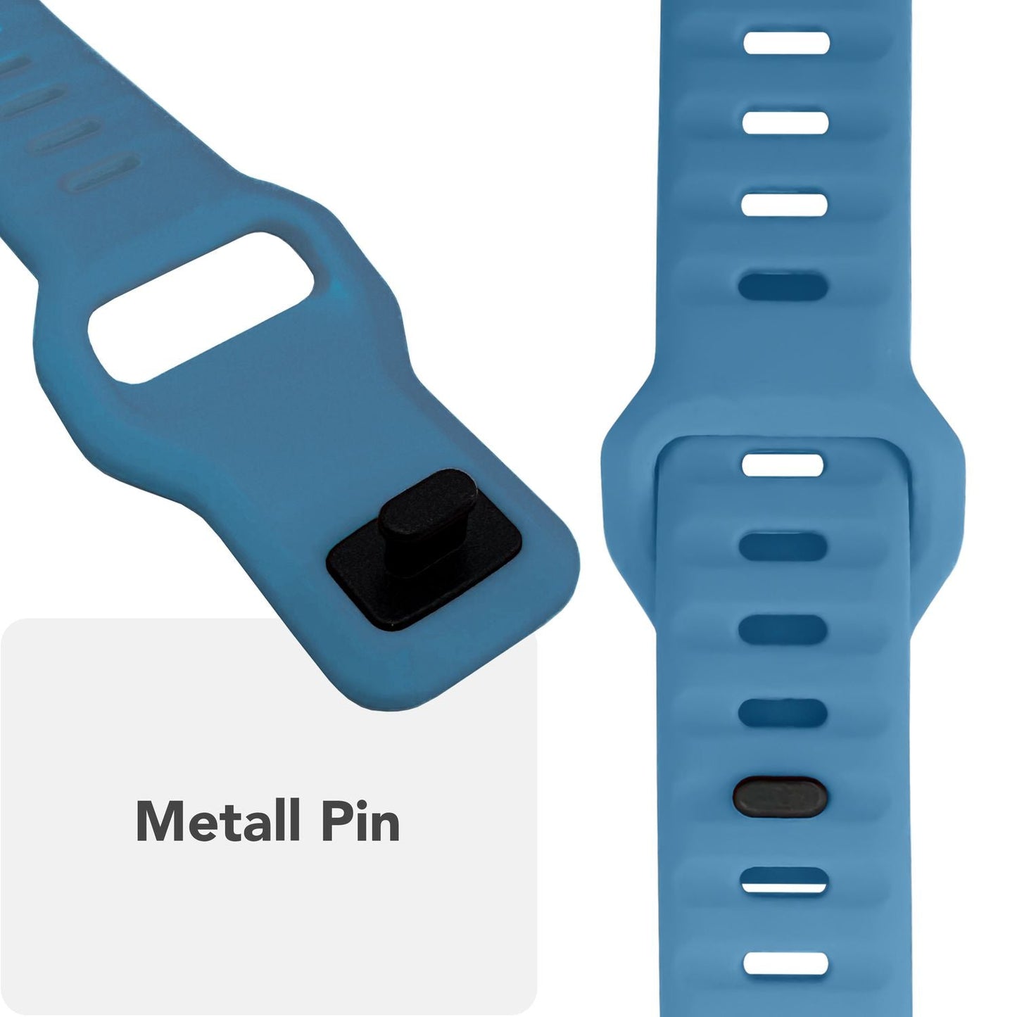 NALIA Motion Silikon Armband kompatibel mit Apple Watch Armband iWatch Series Ultra/SE 10 9 8 7 6 5 4 3 2 1, 42/44/45/46/49mm, Ersatzarmband Sportarmband Steck-Pin Verschluss
