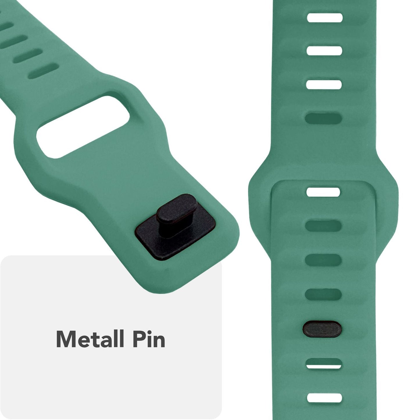 NALIA Motion Silikon Armband kompatibel mit Apple Watch Armband iWatch Series Ultra/SE 10 9 8 7 6 5 4 3 2 1, 42/44/45/46/49mm, Ersatzarmband Sportarmband Steck-Pin Verschluss