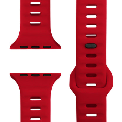 NALIA Motion Silikon Armband kompatibel mit Apple Watch Armband iWatch Series Ultra/SE 10 9 8 7 6 5 4 3 2 1, 42/44/45/46/49mm, Ersatzarmband Sportarmband Steck-Pin Verschluss