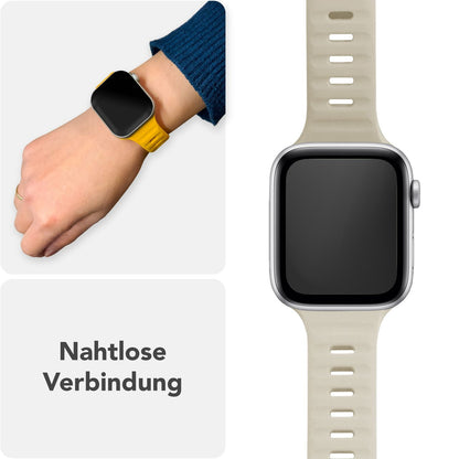 NALIA Motion Silikon Armband kompatibel mit Apple Watch Armband iWatch Series Ultra/SE 10 9 8 7 6 5 4 3 2 1, 42/44/45/46/49mm, Ersatzarmband Sportarmband Steck-Pin Verschluss