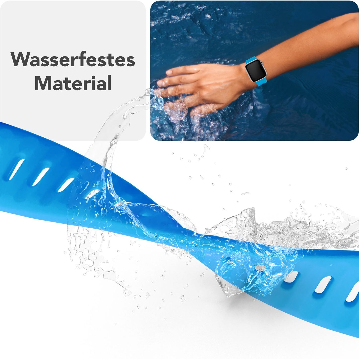 NALIA Motion Silikon Armband kompatibel mit Apple Watch Armband iWatch Series Ultra/SE 10 9 8 7 6 5 4 3 2 1, 42/44/45/46/49mm, Ersatzarmband Sportarmband Steck-Pin Verschluss