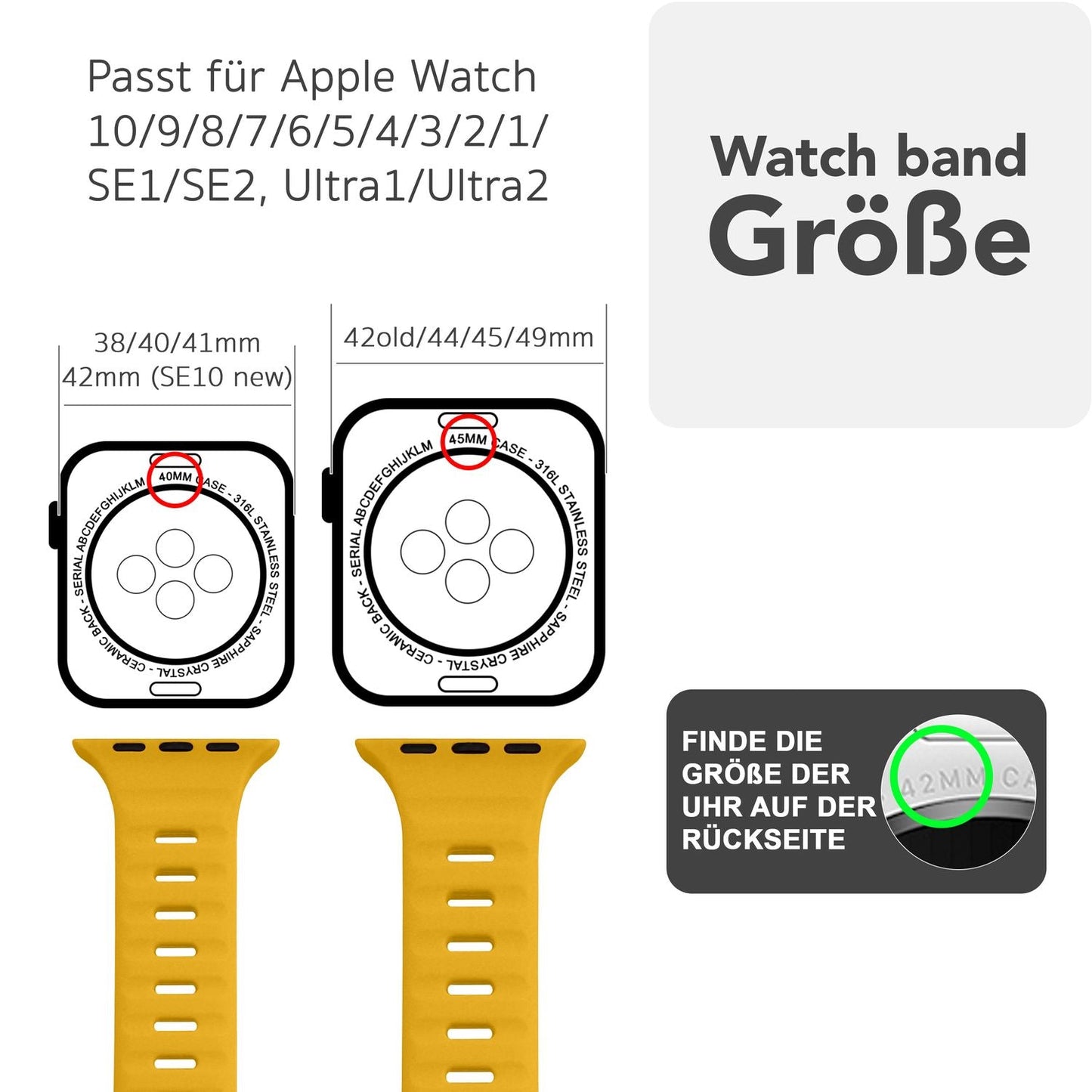 NALIA Motion Silikon Armband kompatibel mit Apple Watch Armband iWatch Series Ultra/SE 10 9 8 7 6 5 4 3 2 1, 42/44/45/46/49mm, Ersatzarmband Sportarmband Steck-Pin Verschluss