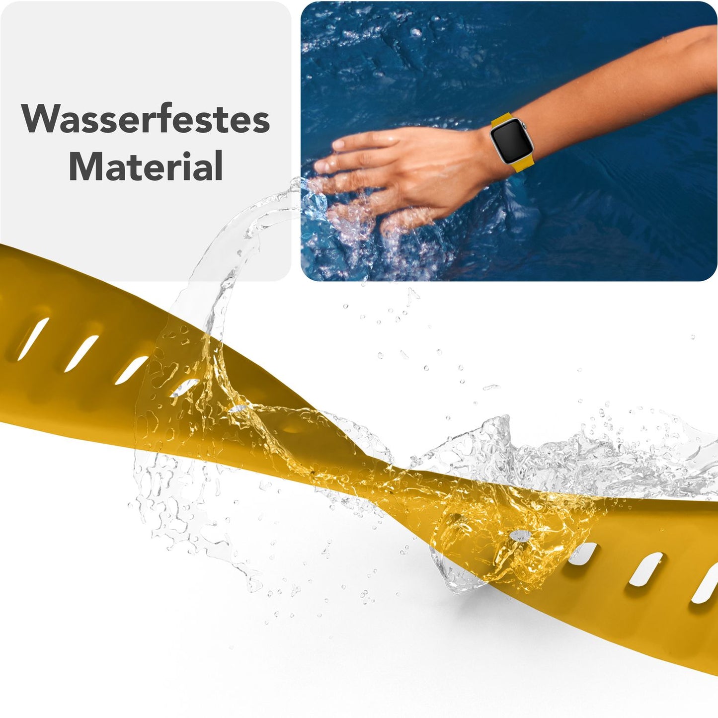 NALIA Motion Silikon Armband kompatibel mit Apple Watch Armband iWatch Series Ultra/SE 10 9 8 7 6 5 4 3 2 1, 42/44/45/46/49mm, Ersatzarmband Sportarmband Steck-Pin Verschluss