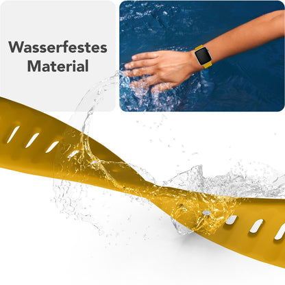 NALIA Motion Silikon Armband kompatibel mit Apple Watch Armband iWatch Series Ultra/SE 10 9 8 7 6 5 4 3 2 1, 42/44/45/46/49mm, Ersatzarmband Sportarmband Steck-Pin Verschluss
