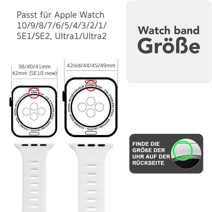 NALIA Motion Silikon Armband kompatibel mit Apple Watch Armband iWatch Series Ultra/SE 10 9 8 7 6 5 4 3 2 1, 42/44/45/46/49mm, Ersatzarmband Sportarmband Steck-Pin Verschluss