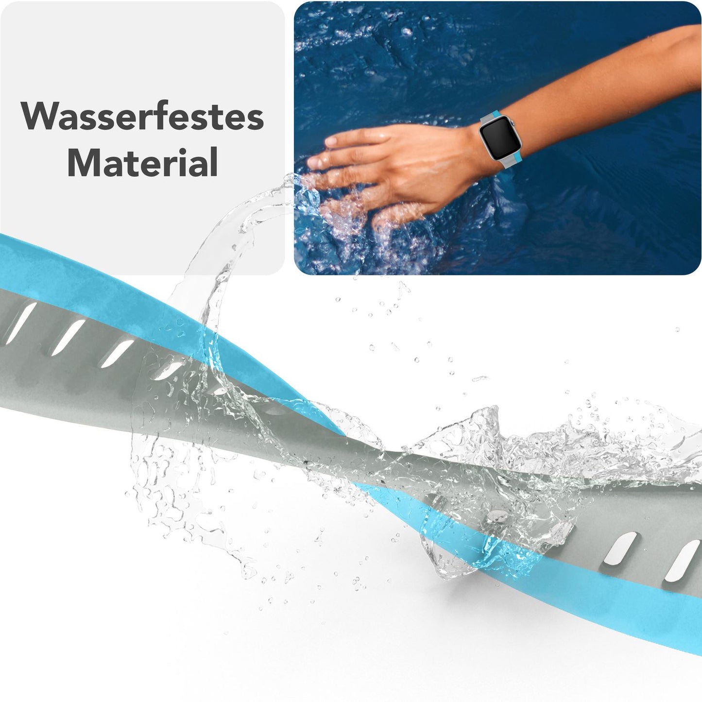 NALIA Motion Silikon Armband kompatibel mit Apple Watch Armband iWatch Series Ultra/SE 10 9 8 7 6 5 4 3 2 1, 42/44/45/46/49mm, Ersatzarmband Sportarmband Steck-Pin Verschluss
