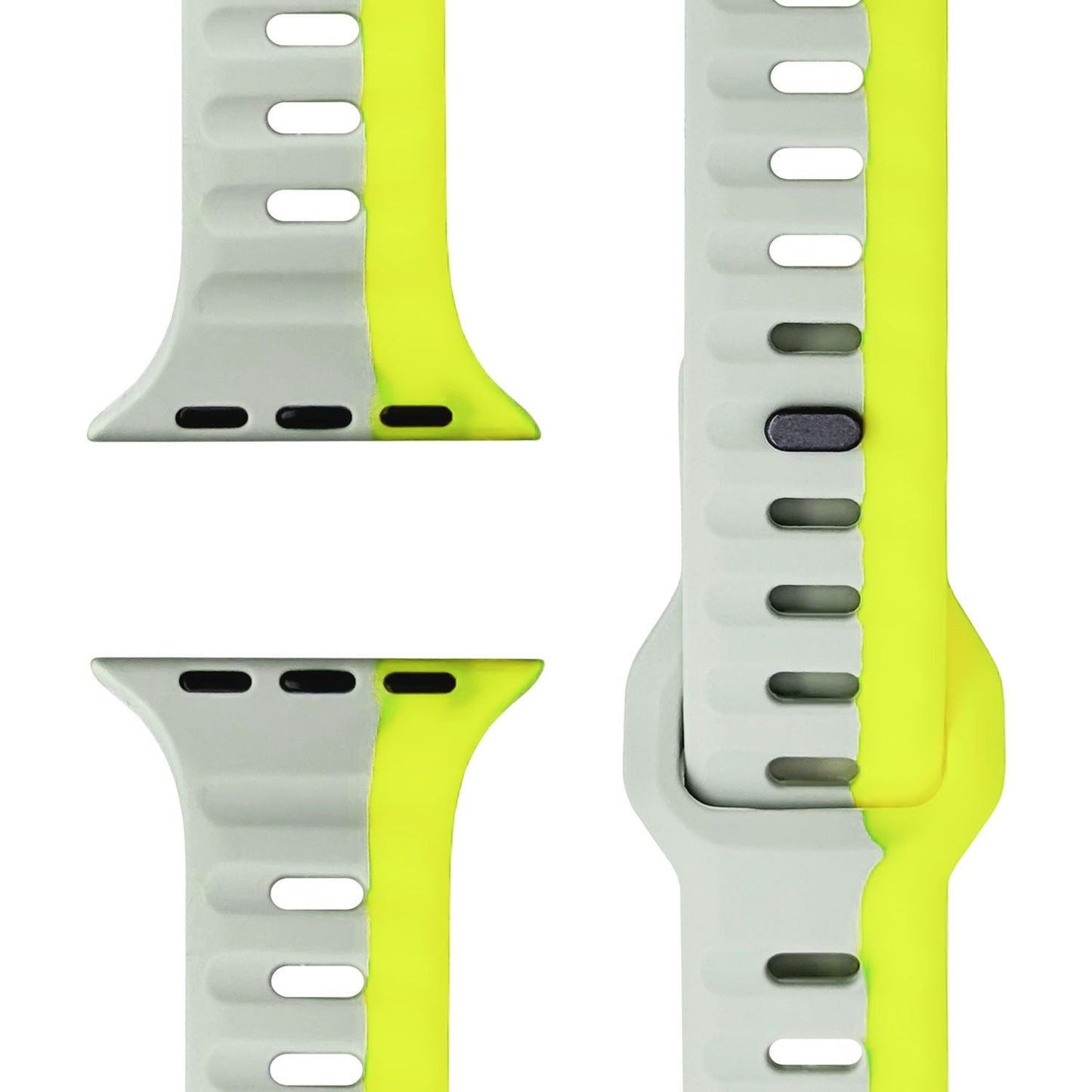 NALIA Motion Silikon Armband kompatibel mit Apple Watch Armband iWatch Series Ultra/SE 10 9 8 7 6 5 4 3 2 1, 42/44/45/46/49mm, Ersatzarmband Sportarmband Steck-Pin Verschluss