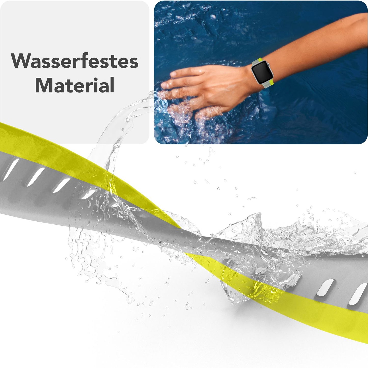 NALIA Motion Silikon Armband kompatibel mit Apple Watch Armband iWatch Series Ultra/SE 10 9 8 7 6 5 4 3 2 1, 42/44/45/46/49mm, Ersatzarmband Sportarmband Steck-Pin Verschluss