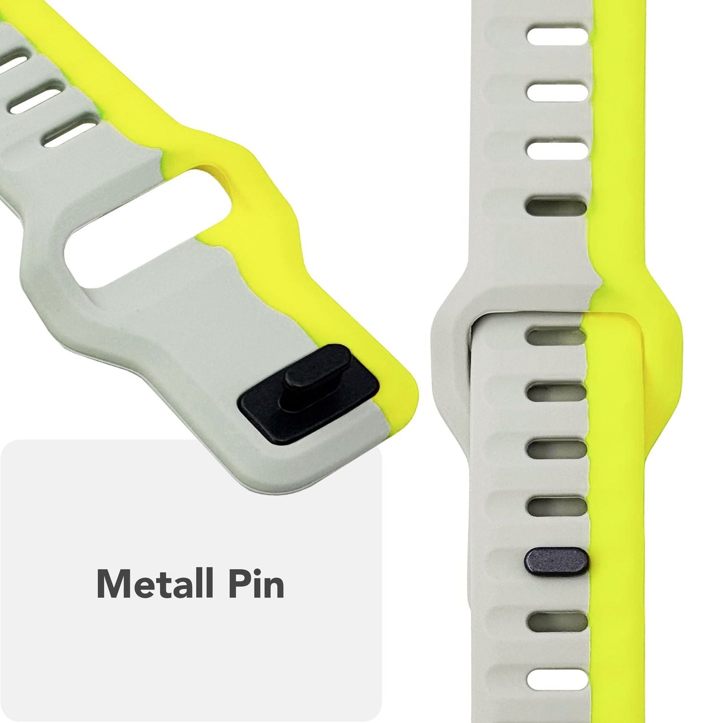 NALIA Motion Silikon Armband kompatibel mit Apple Watch Armband iWatch Series Ultra/SE 10 9 8 7 6 5 4 3 2 1, 42/44/45/46/49mm, Ersatzarmband Sportarmband Steck-Pin Verschluss