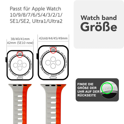 NALIA Motion Silikon Armband kompatibel mit Apple Watch Armband iWatch Series Ultra/SE 10 9 8 7 6 5 4 3 2 1, 42/44/45/46/49mm, Ersatzarmband Sportarmband Steck-Pin Verschluss