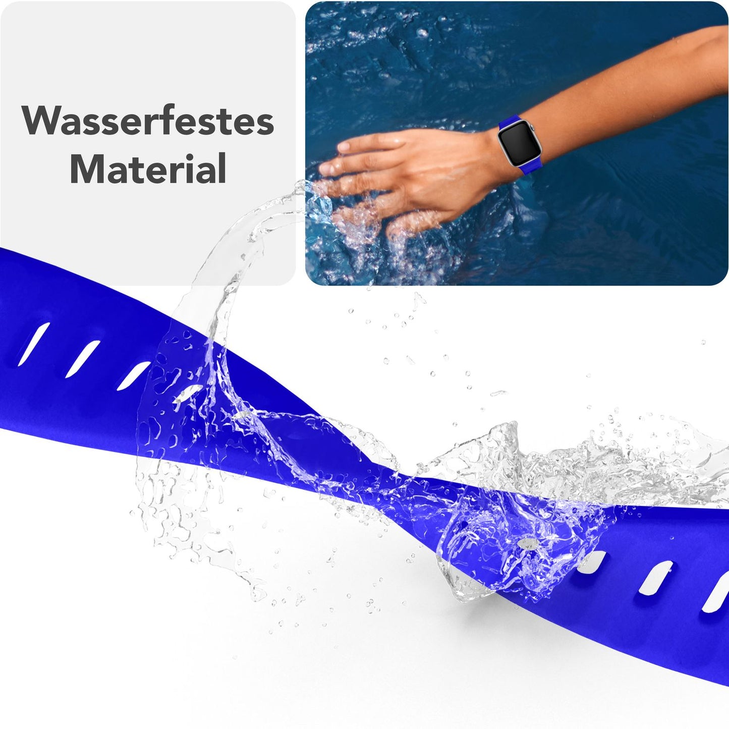 NALIA Motion Silikon Armband kompatibel mit Apple Watch Armband iWatch Series Ultra/SE 10 9 8 7 6 5 4 3 2 1, 42/44/45/46/49mm, Ersatzarmband Sportarmband Steck-Pin Verschluss