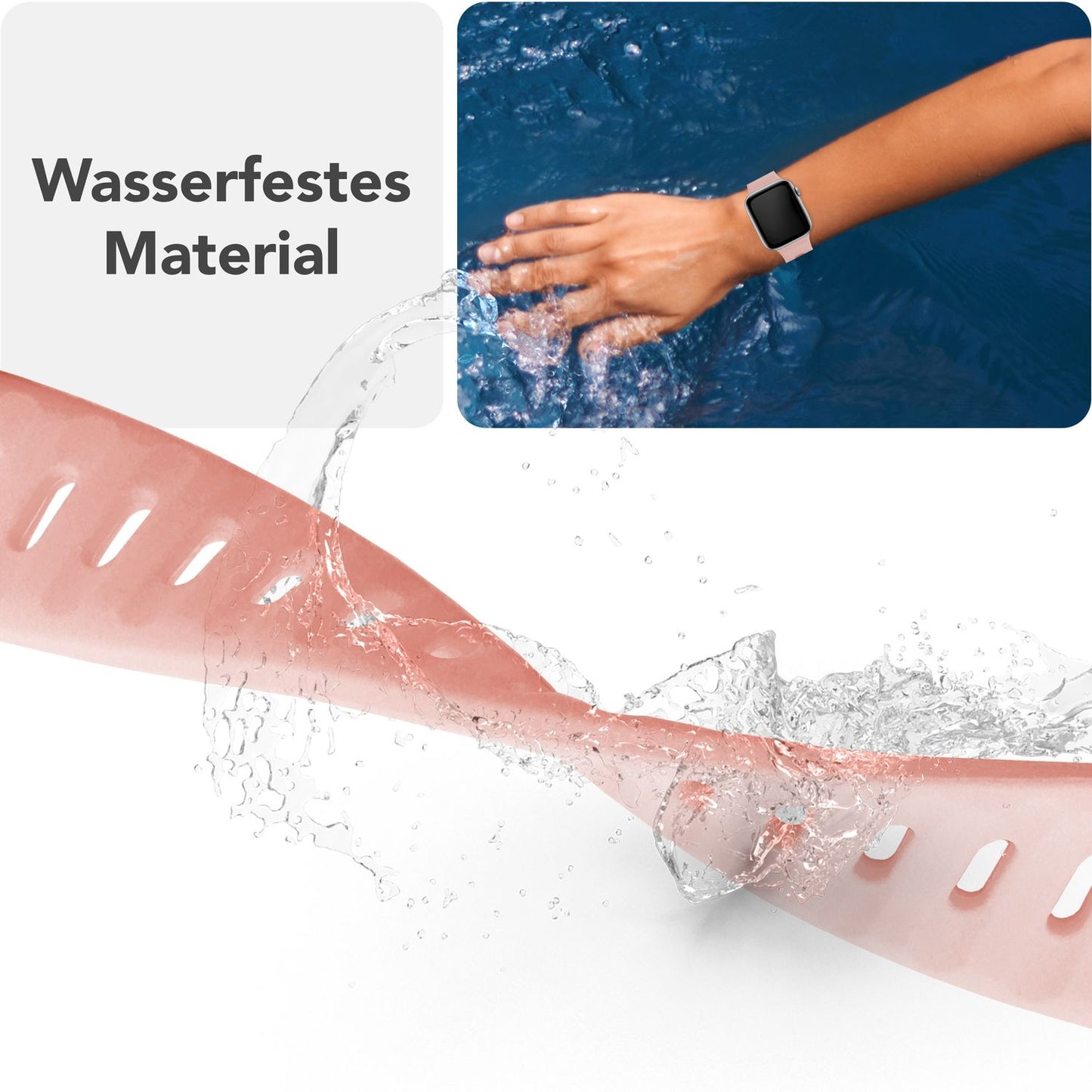 NALIA Motion Silikon Armband kompatibel mit Apple Watch Armband iWatch Series Ultra/SE 10 9 8 7 6 5 4 3 2 1, 42/44/45/46/49mm, Ersatzarmband Sportarmband Steck-Pin Verschluss