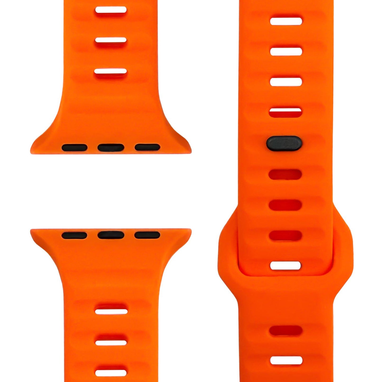 NALIA Motion Silikon Armband kompatibel mit Apple Watch Armband iWatch Series Ultra/SE 10 9 8 7 6 5 4 3 2 1, 42/44/45/46/49mm, Ersatzarmband Sportarmband Steck-Pin Verschluss