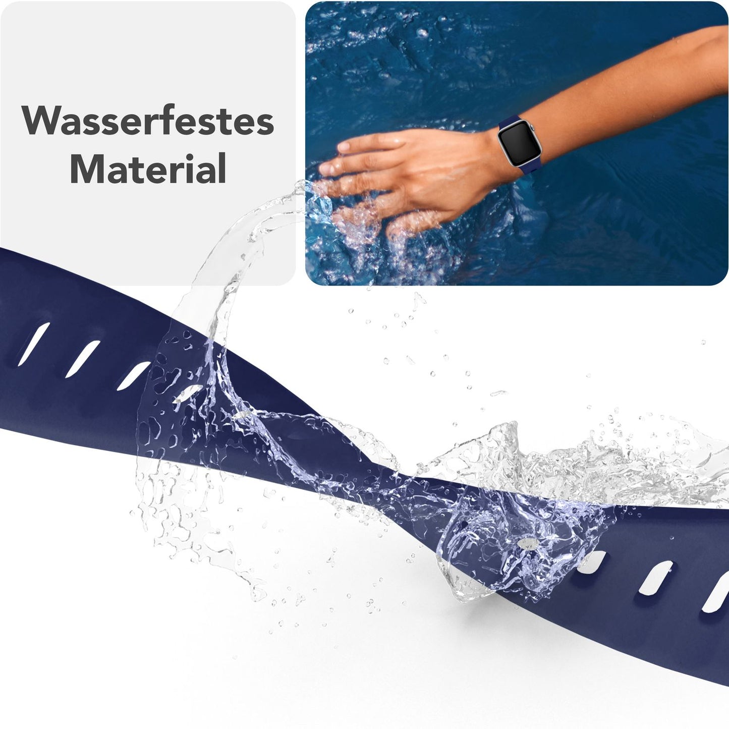 NALIA Motion Silikon Armband kompatibel mit Apple Watch Armband iWatch Series Ultra/SE 10 9 8 7 6 5 4 3 2 1, 42/44/45/46/49mm, Ersatzarmband Sportarmband Steck-Pin Verschluss