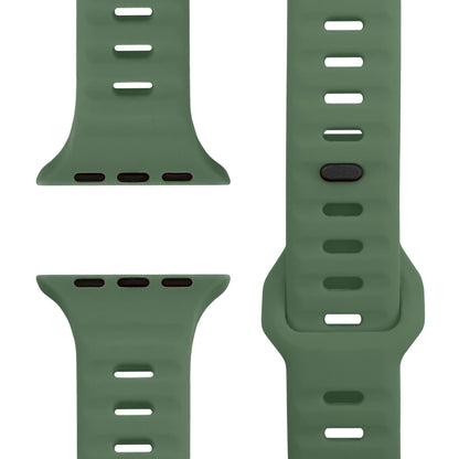 NALIA Motion Silikon Armband kompatibel mit Apple Watch Armband iWatch Series Ultra/SE 10 9 8 7 6 5 4 3 2 1, 42/44/45/46/49mm, Ersatzarmband Sportarmband Steck-Pin Verschluss