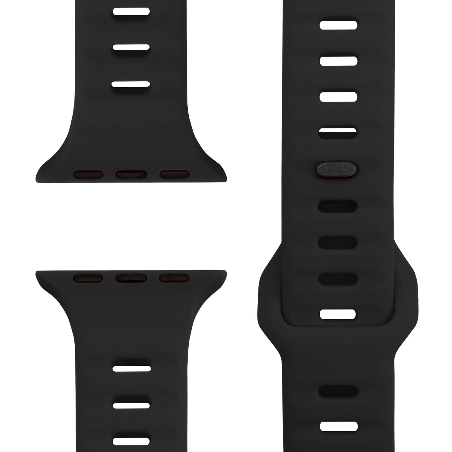 NALIA Motion Silikon Armband kompatibel mit Apple Watch Armband iWatch Series Ultra/SE 10 9 8 7 6 5 4 3 2 1, 42/44/45/46/49mm, Ersatzarmband Sportarmband Steck-Pin Verschluss