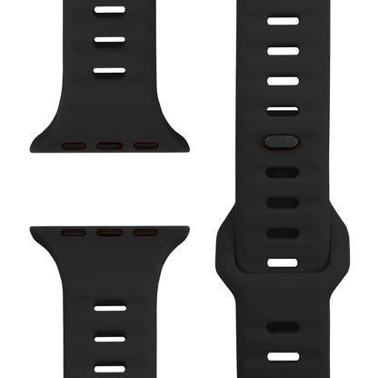 NALIA Motion Silikon Armband kompatibel mit Apple Watch Armband iWatch Series Ultra/SE 10 9 8 7 6 5 4 3 2 1, 42/44/45/46/49mm, Ersatzarmband Sportarmband Steck-Pin Verschluss