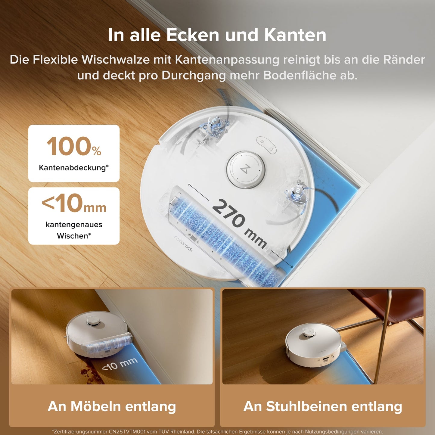 Roborock Qrevo Curv 2 Flow Saug- und Wischroboter mit Multifunktions-Dockingstation