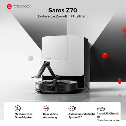 Roborock Saros Z70 Staubsaugerroboter mit mechanischem OmniGrip™ Arm
