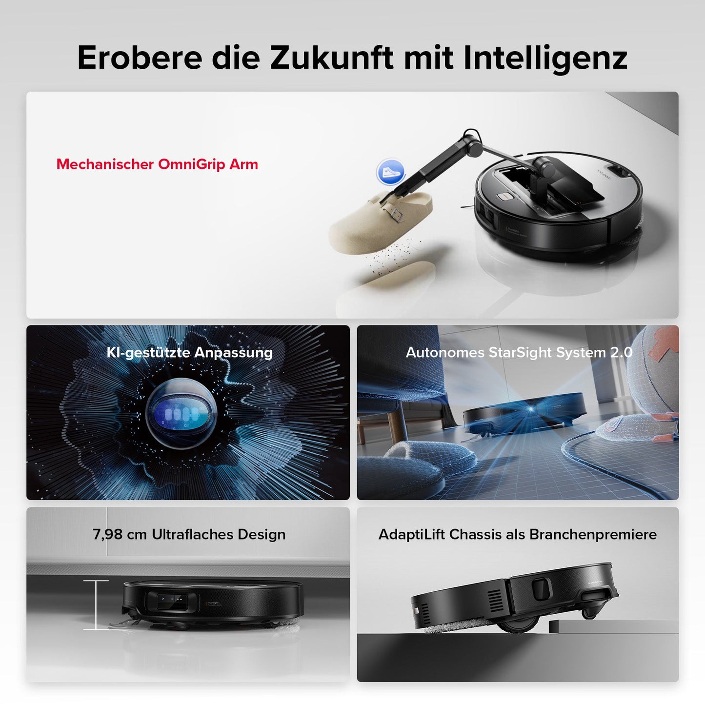 Roborock Saros Z70 Staubsaugerroboter mit mechanischem OmniGrip™ Arm