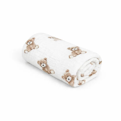 Musselindecke Teddybär – Schmuse- & Puckdecke