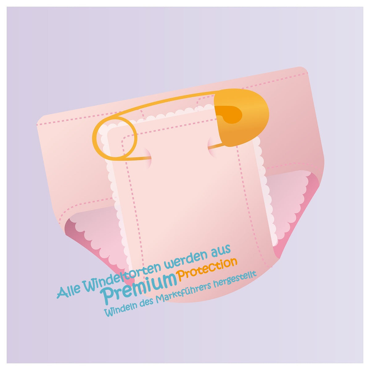Windeltorte Cakebox rosa – Geschenk zur Geburt & Babyparty