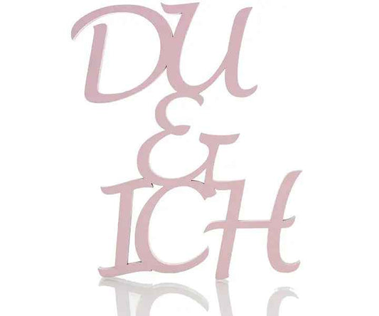 Du & Ich Deko Schriftzug