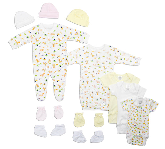 Set für Neugeborene Baby Bodys für Mädchen 12-teilig - Meloni2