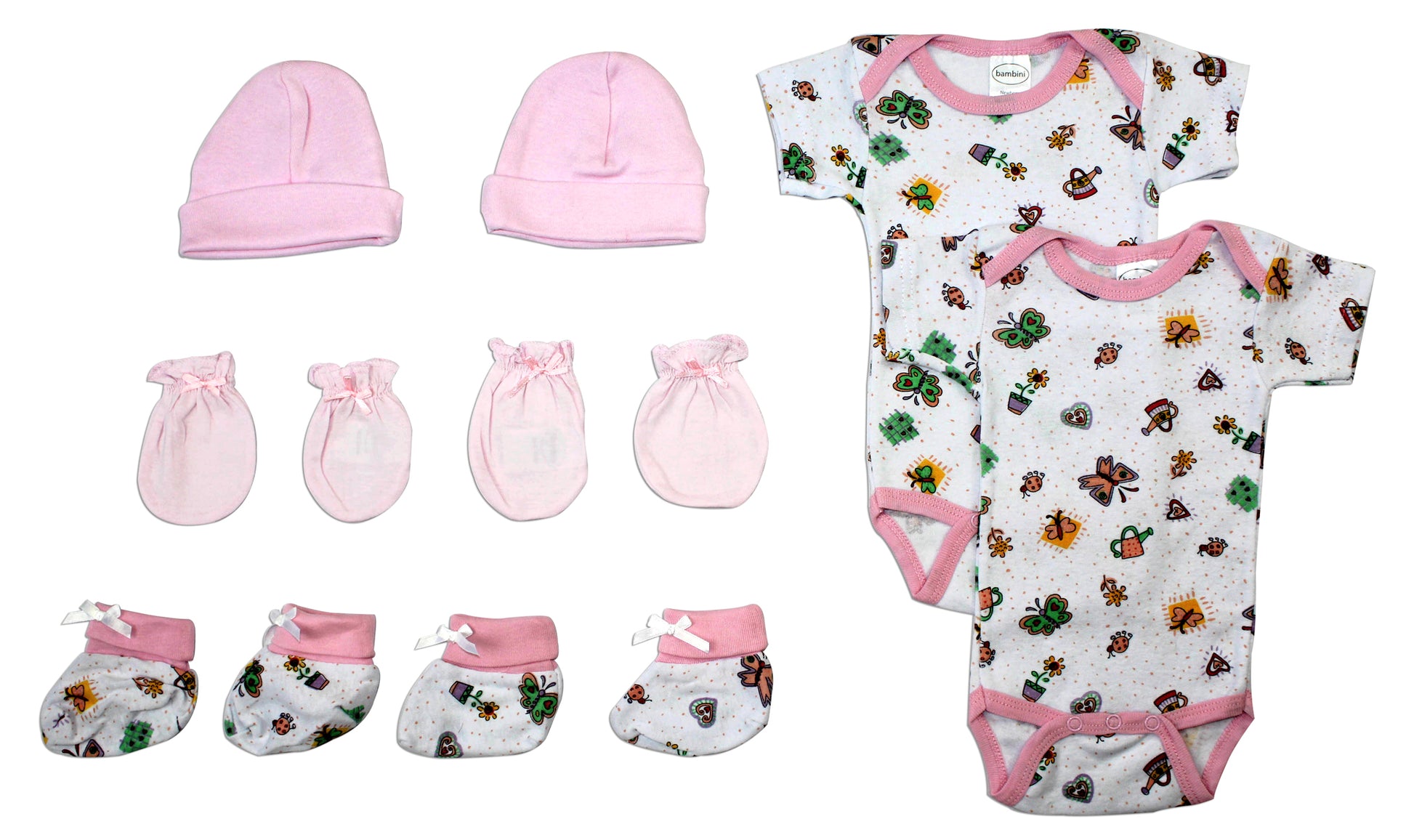 Set für Neugeborene Baby Bodys Mädchen 8-teilig - Meloni2