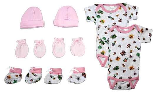 Set für Neugeborene Baby Bodys Mädchen 8-teilig - Meloni2