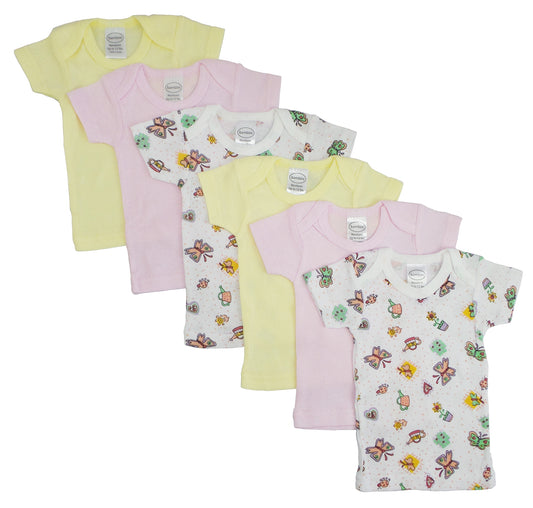 Mädchen Pastell Kurzarm T-Shirts 6er Pack - Meloni2