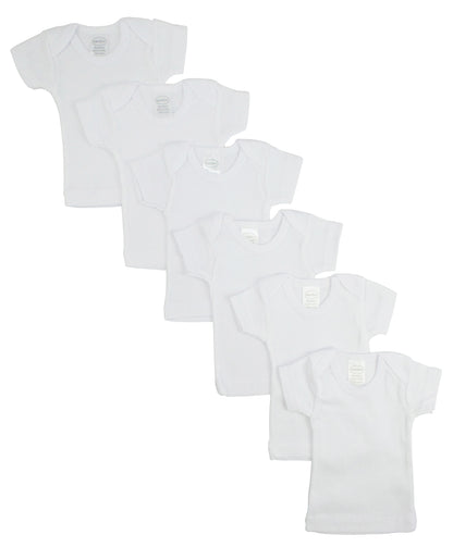 White Short Sleeve Lap Tee  6 Pack - Meloni2