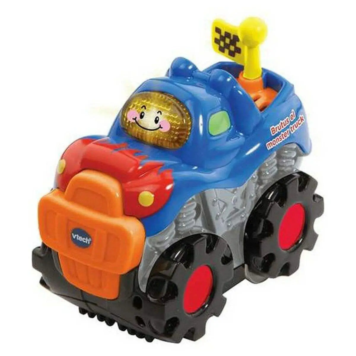 Fahrzeug Vtech tut tut interaktives blau orange brutos el monster truck spielauto mit licht und gelber kariert flagge