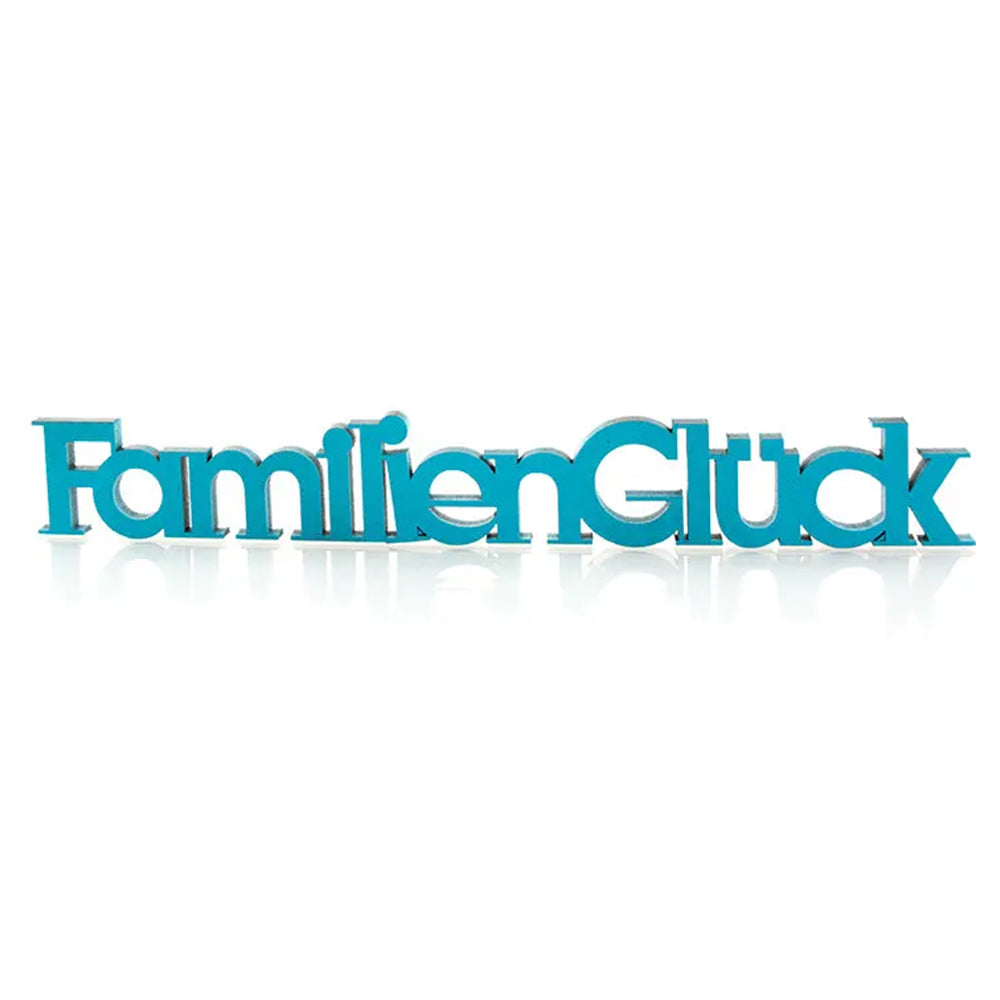 Familienglück Deko Schriftzug