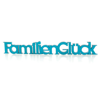 Familienglück Deko Schriftzug
