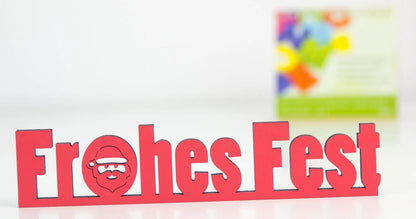 Frohes Fest Deko Schriftzug